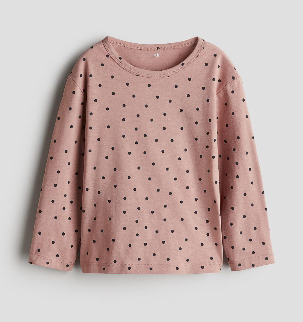 Лонгслів для дівчинки H&M 110-116 см Рожевий (1047)