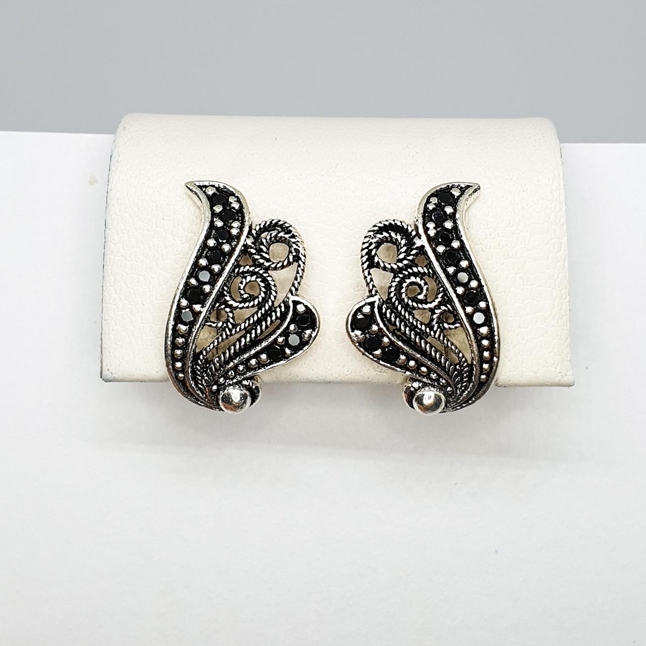 Серьги серебряные с кубическим цирконием 2,99 г (1583394311)