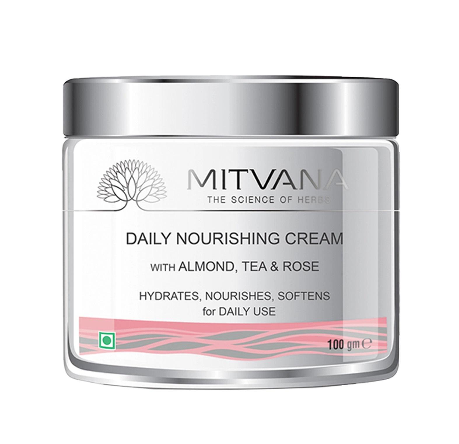 Крем для обличчя Mitvana Daily Nourishing Cream with Almond Tea & Rose 100 мл (8906078541464)