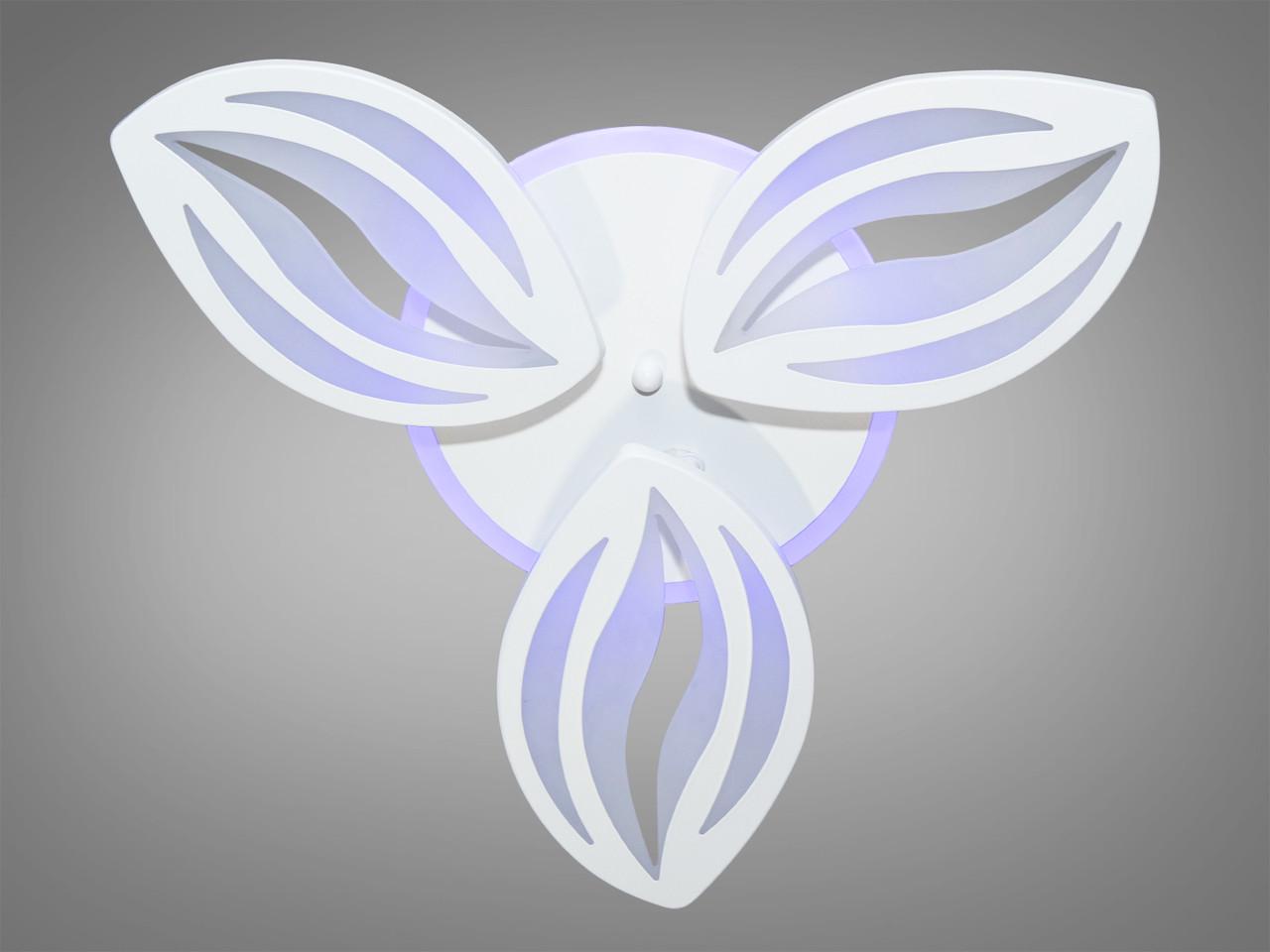 Люстра светодиодная 8092-3WH-LS в коридор с диммером 70W на 10 м2 Белый (2019840839)