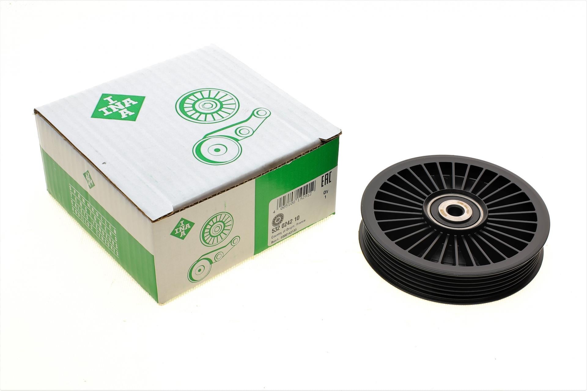 Ролик генератора INA Volvo C70/S40/S60/S70/S80 2.0-2.5 00-10 d 119 паразитний 6PK (532 0242 10 INA)
