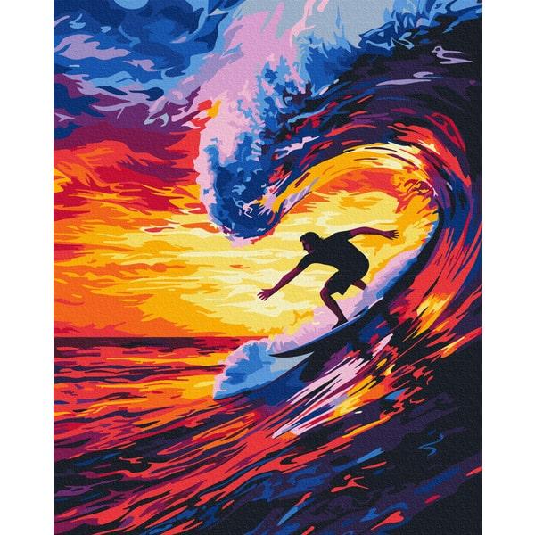 Картина за номерами Тримай хвилю BrushMe полотно на підрамнику 40x50 см BS54107 (2322531019)