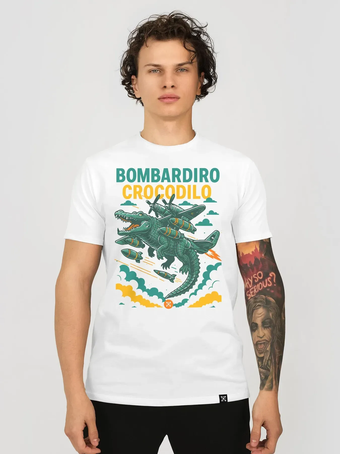 Футболка чоловіча Bombardiro Crocodilo 3XL Білий (27002827)