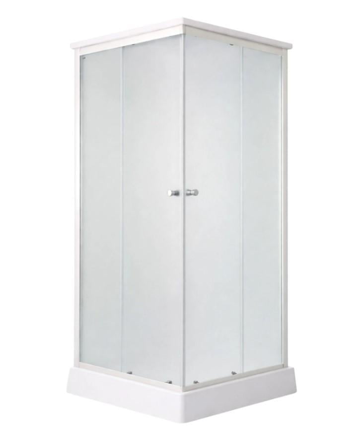 Душевой бокс Lidz Kubis SB90x90.SAT.LOW.FR низкое стекло Frost 4 мм и стенки (LKSB9090SATLOWFR)