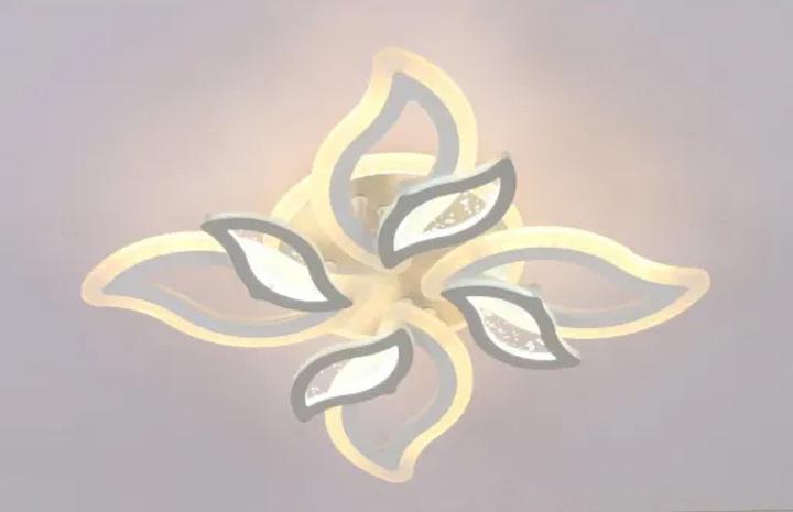 Люстра потолочная светодиодная Valeso V K29129-4+4+1 WT+SL с пультом 130W (00000140436)