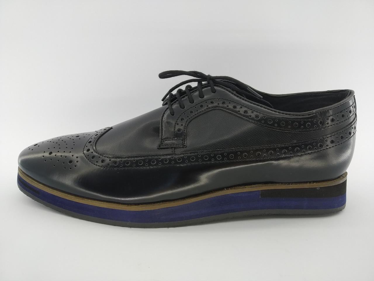 Туфли мужские Formula Joven кожаные р. 45 30,5 см Черный (760164419)