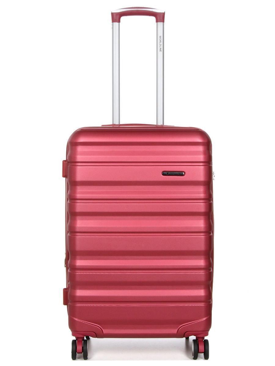 Чемодан Франция средняя Worldline M 66х43х26+5 см 75 л 3,7 кг Бордовый (628)