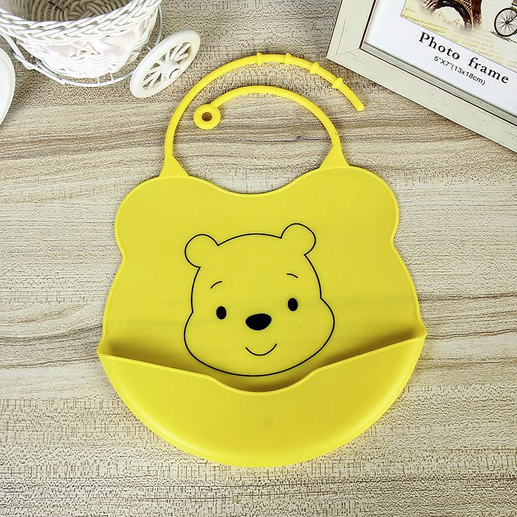 Слинявчик силіконовий з кишенею Ведмежа Жовтий (1028413)