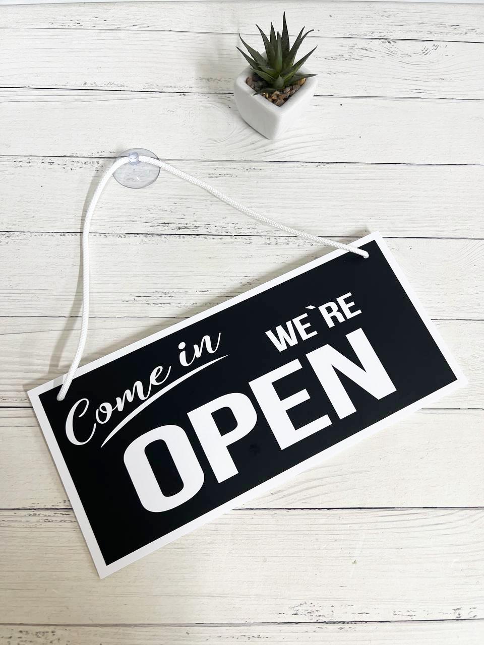 Табличка двусторонняя "Закрыто/Открыто" на присоске (11565931)