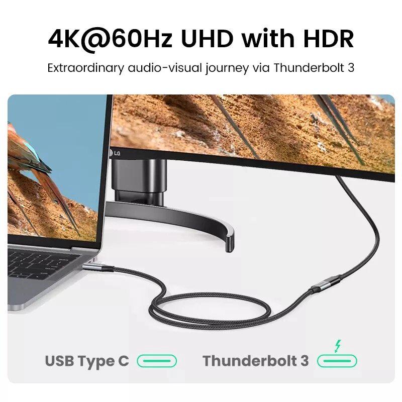 Кабель UGREEN US372 Thunderbolt 3 Type-C to Type-C 0,5 м (80810) - фото 5