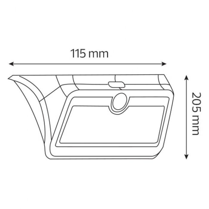 Світильник вуличний настінний на сонячній батареї Horoz Sirius-2 2 Вт 4000 К Чорний - фото 2