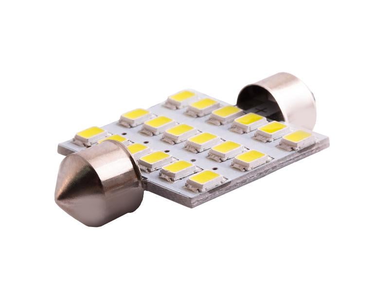 Автомобильная лампа светодиодная LEDUA S85 39 мм 18 SMD 3528 12V Белый (1899)