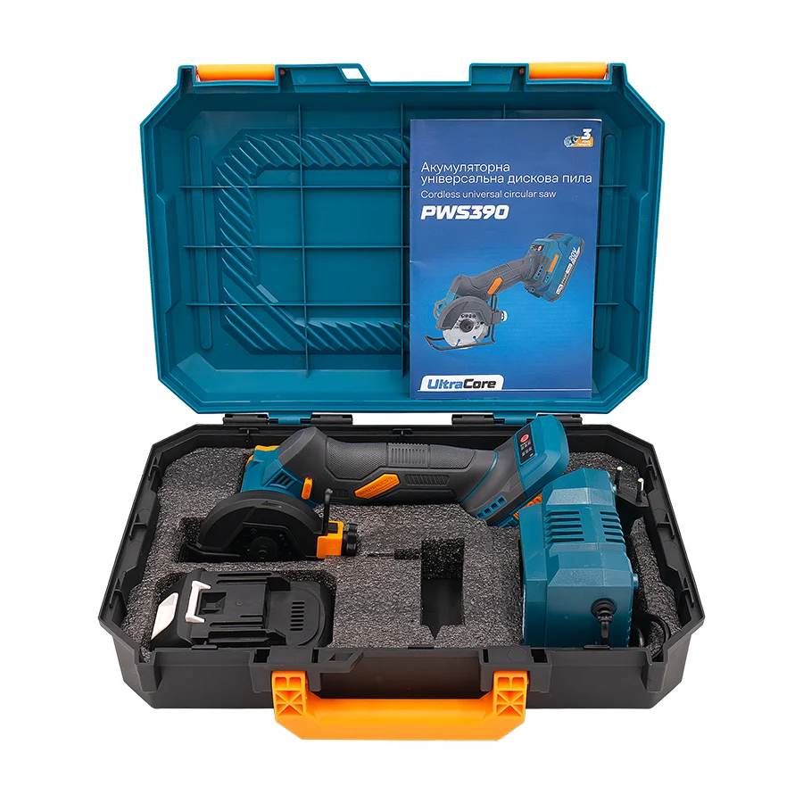 Пила аккумуляторная универсальная дисковая PROFI-TEC PWS390 UltraCore 1xPT2520MP 2,5 Ач зарядное устройство (007952) - фото 10 Пила аккумуляторная универсальная дисковая PROFI-TEC PWS390 UltraCore 1xPT2520MP 2,5 Ач зарядное устройство (007952) - фото 10