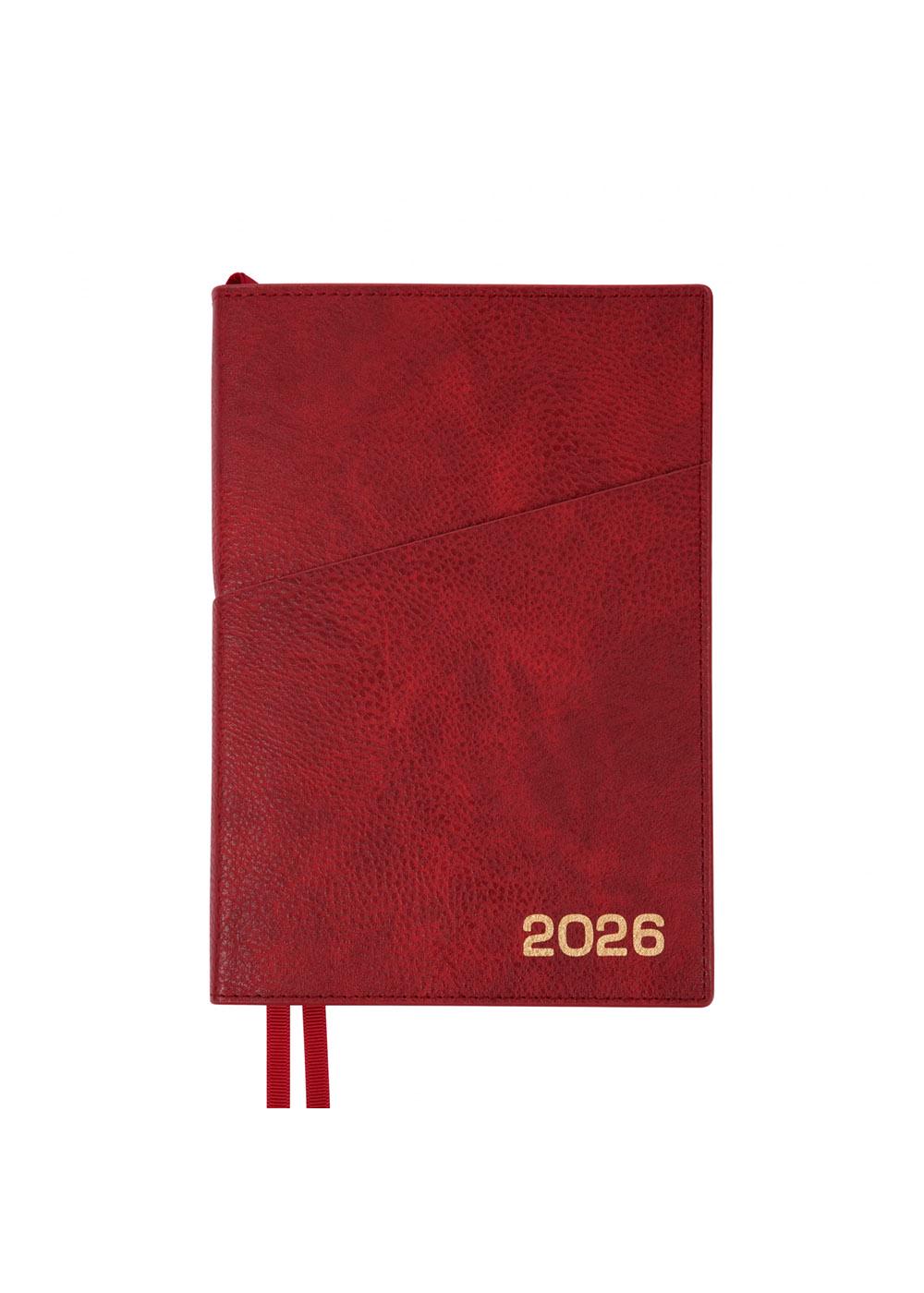 Щоденник Leo Planner 2026 Credo датований А5 Бордовий (252645)
