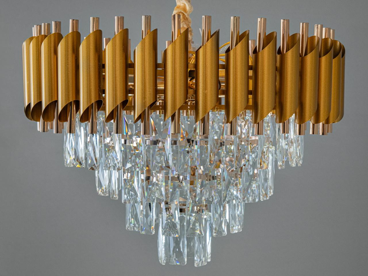 Люстра хрустальная EcoLed 9001-500GD/SGD Золотой