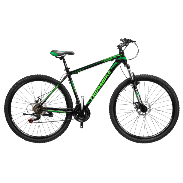 Велосипед CrossBike Leader 29" 19" 2022 Черный/Зеленый