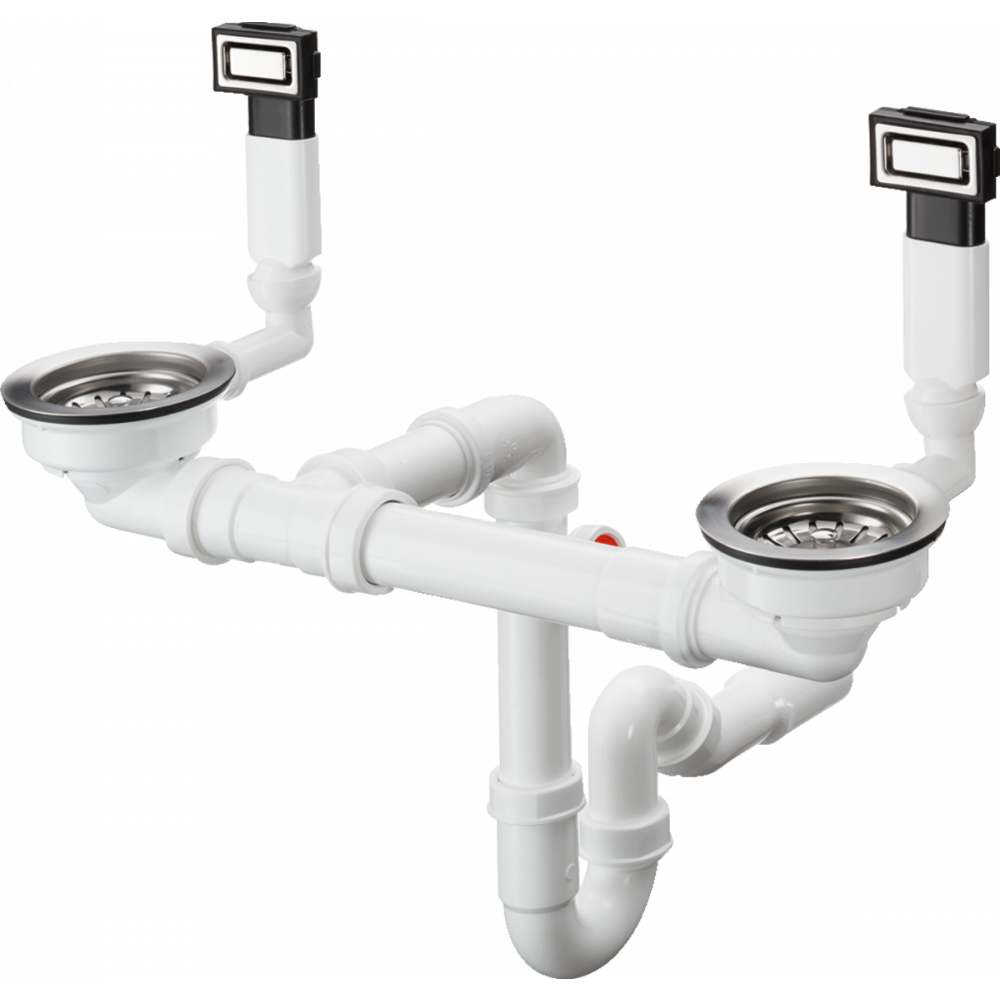 Сифон для кухонной мойки Hansgrohe D15-10 43922800 двойной 1 1/2" (145091)