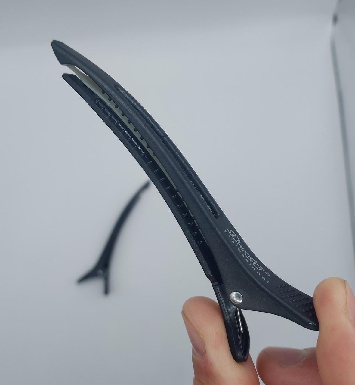 Затискач Качечка з гумкою для волосся ДенІС professional пластик 110 мм Чорний (1453071867) - фото 6 Затискач Качечка з гумкою для волосся ДенІС professional пластик 110 мм Чорний (1453071867) - фото 6