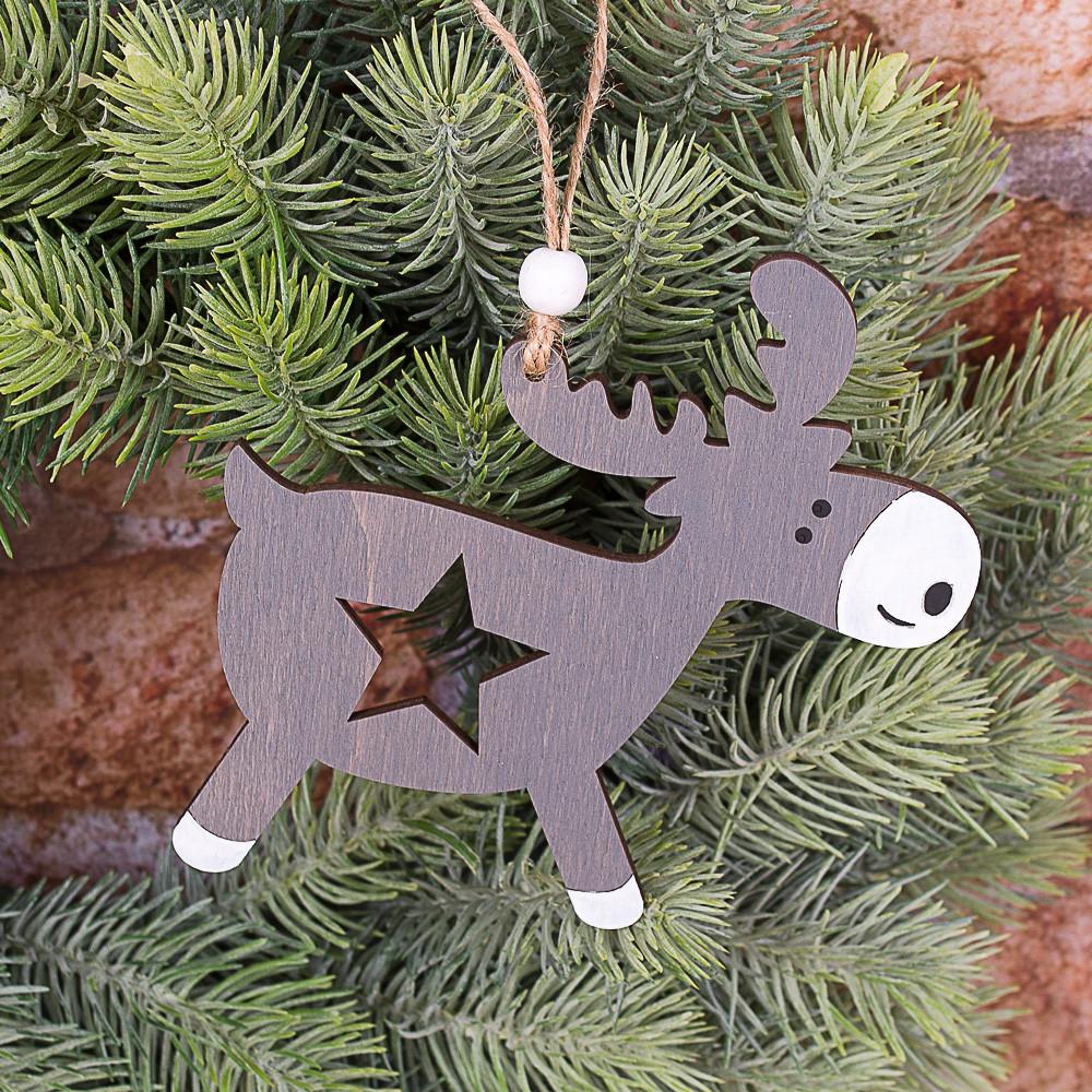 Деревянная игрушка Лось Серый (4718)