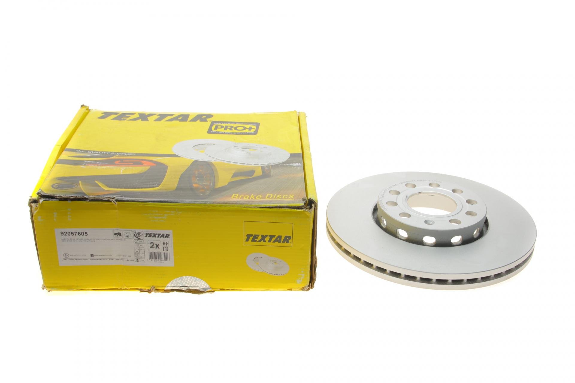 Диск тормозной передний TEXTAR PRO+ для Skoda Superb/VW Passat 288x25 мм (92057605)/// Диск тормозной передний TEXTAR PRO+ для Skoda Superb/VW Passat 288x25 мм (92057605)///