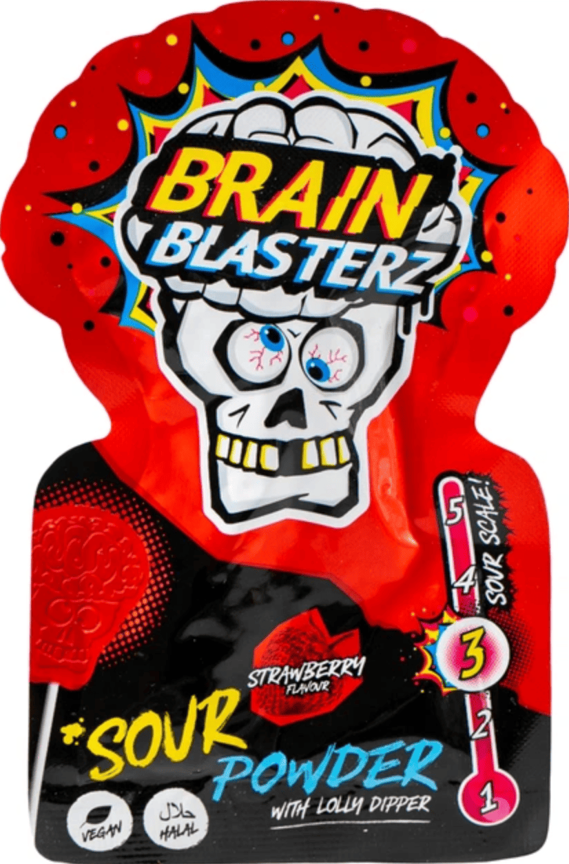 Леденец с кислым порошком Brain Blasterz Sour Powder Lolly Dipper Strawberry Flavor 10 г (3040128378)