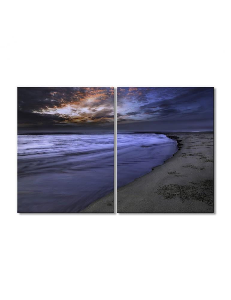 Картина модульная Пурпурное небо побережье 2 модуля 60x90 см (175802More006)
