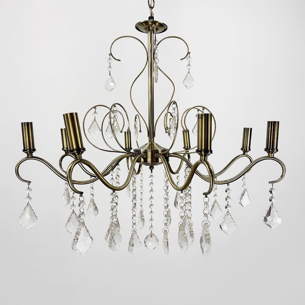 Люстра-подсвечник классическая на 8 ламп Ø 70 см Сатин (6028/8) - фото 2