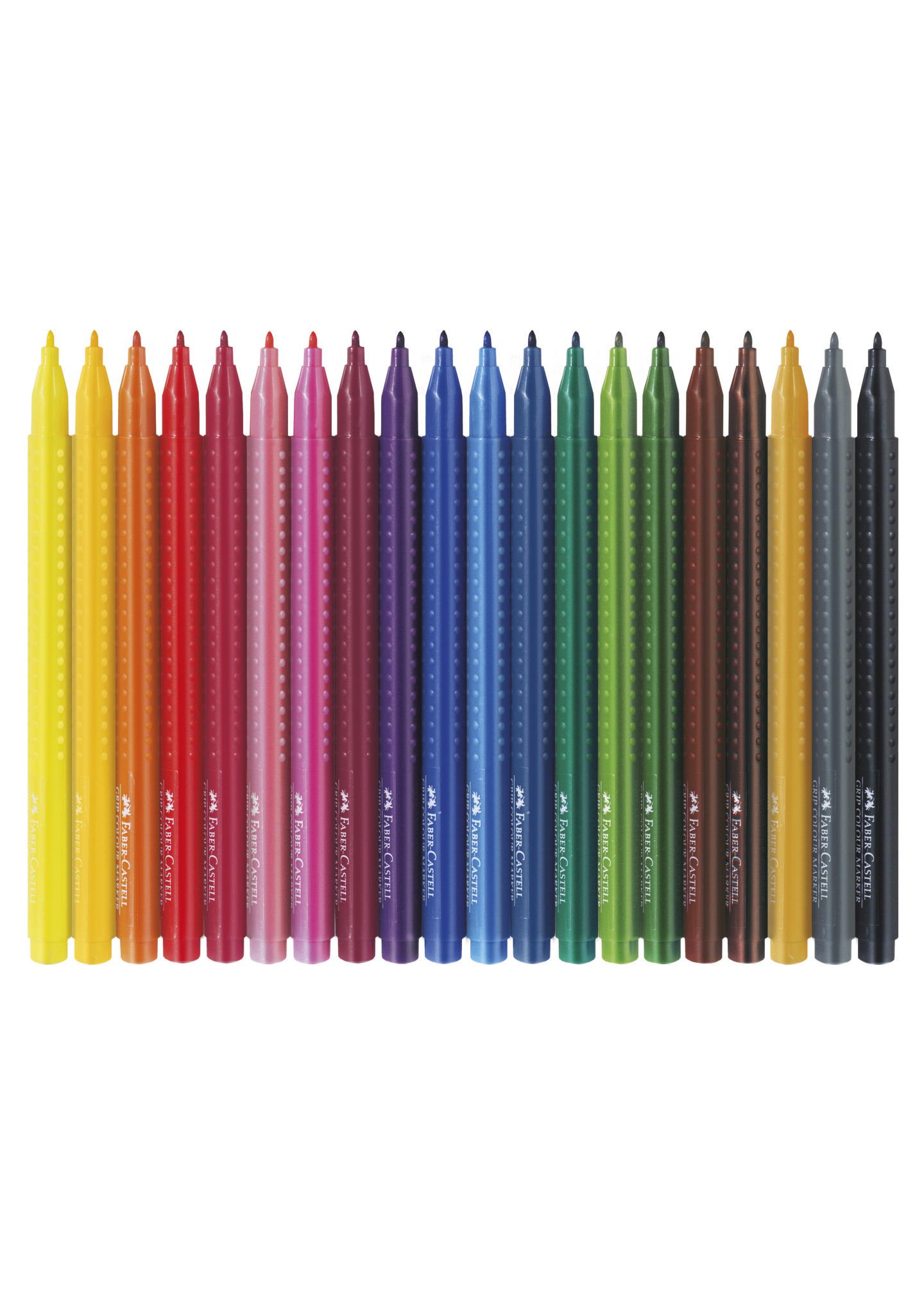 Фломастеры Faber-Castell Grip трехгранные 20 цветов (155320) - фото 2