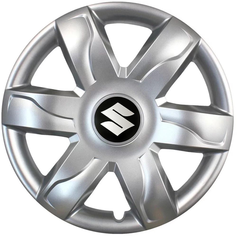 Колпаки SJS 318 с логотипом Suzuki R15 4 шт. Серебристый (2654558306)