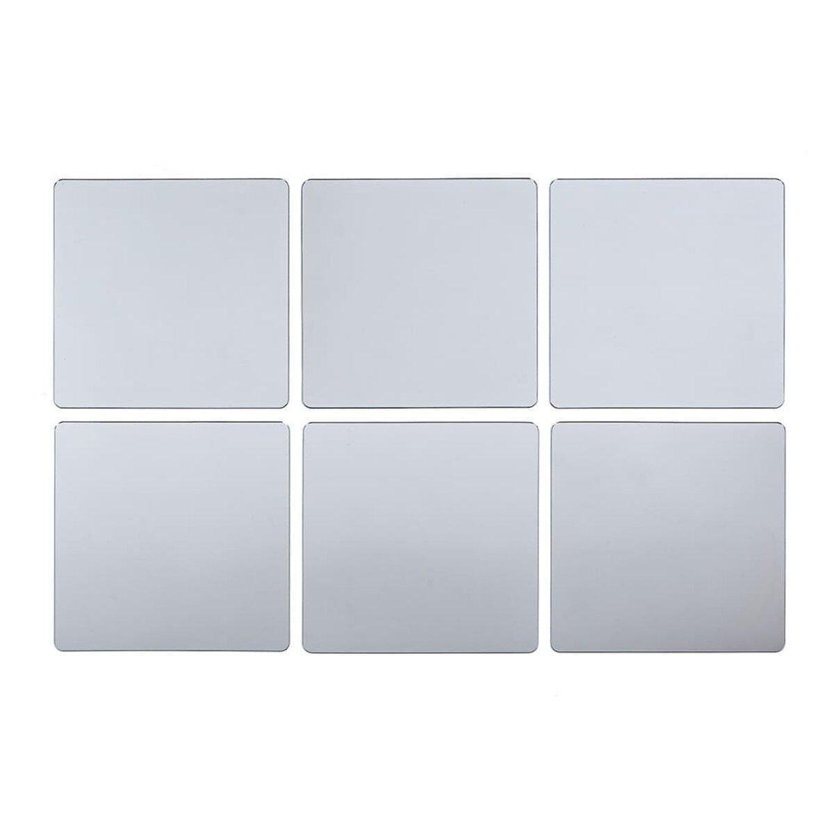 Декор самоклеючий акриловий дзеркальний 6 шт. Срібний (3DPanda-2526)