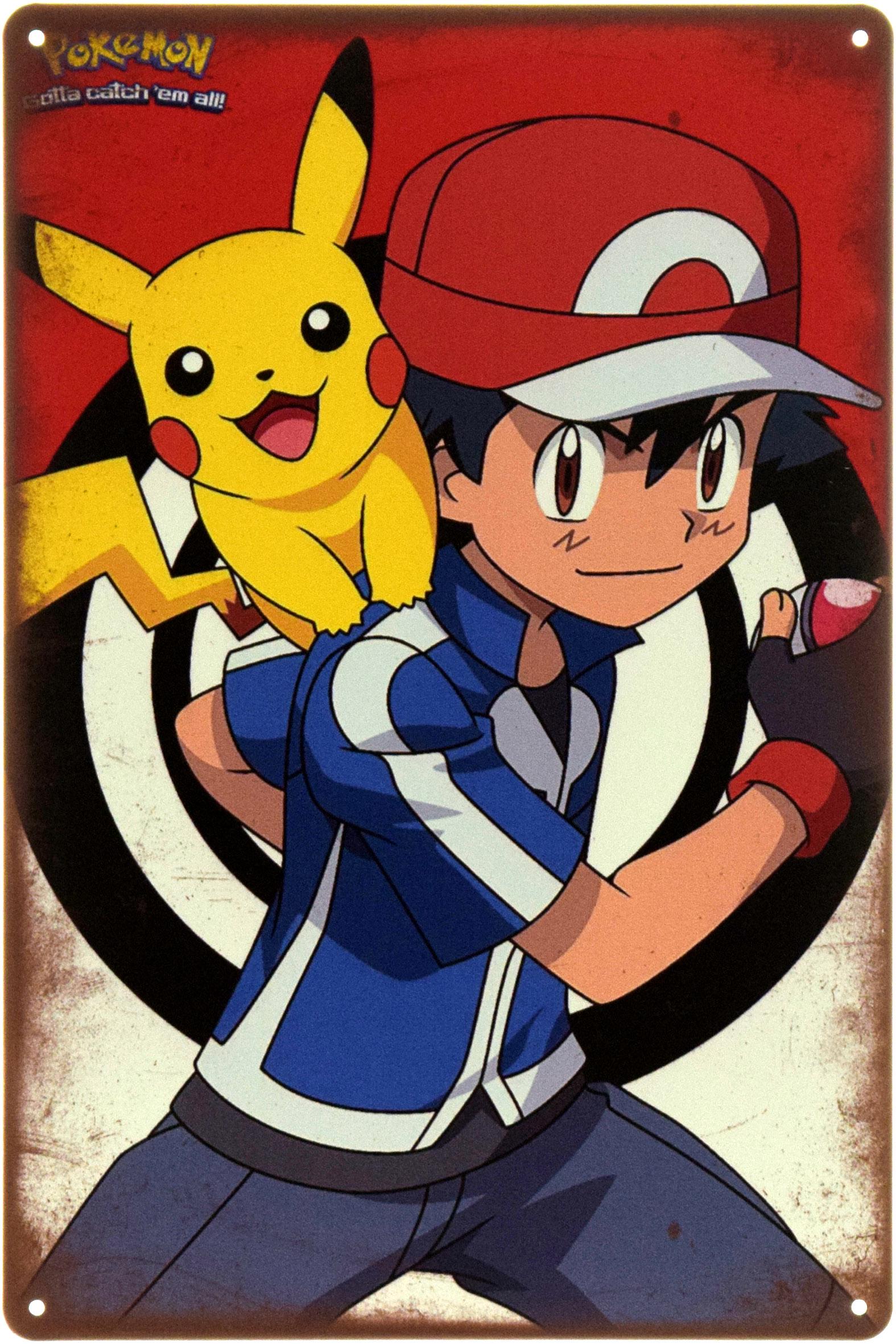 Табличка металлическая "Pokemon" 20x30 см (ms-104459)