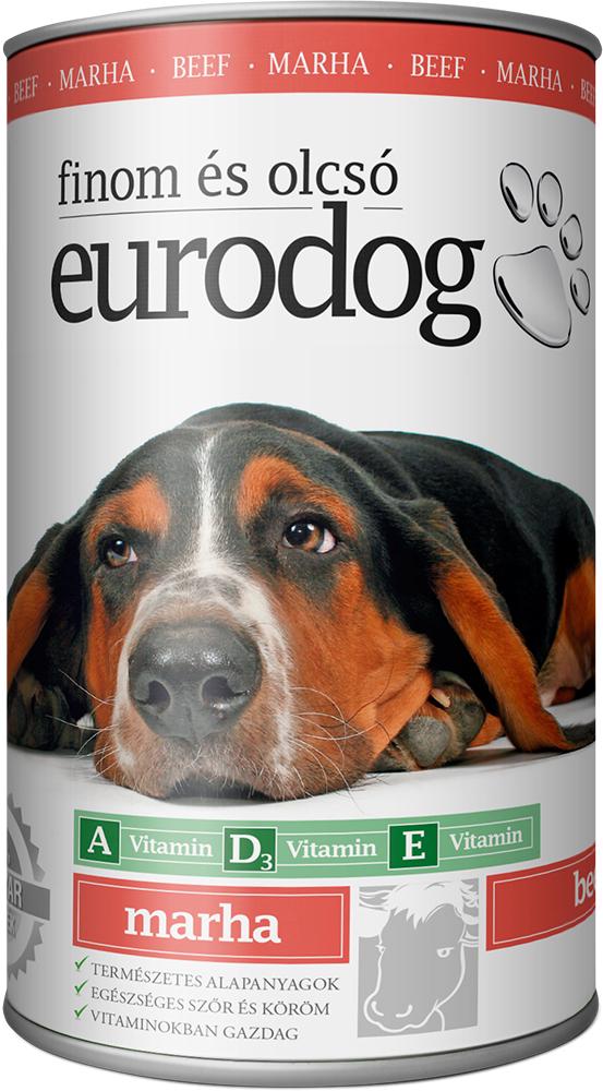 Корм вологий для дорослих собак усіх порід EuroDog з яловичиною 415 г (5999886848040)