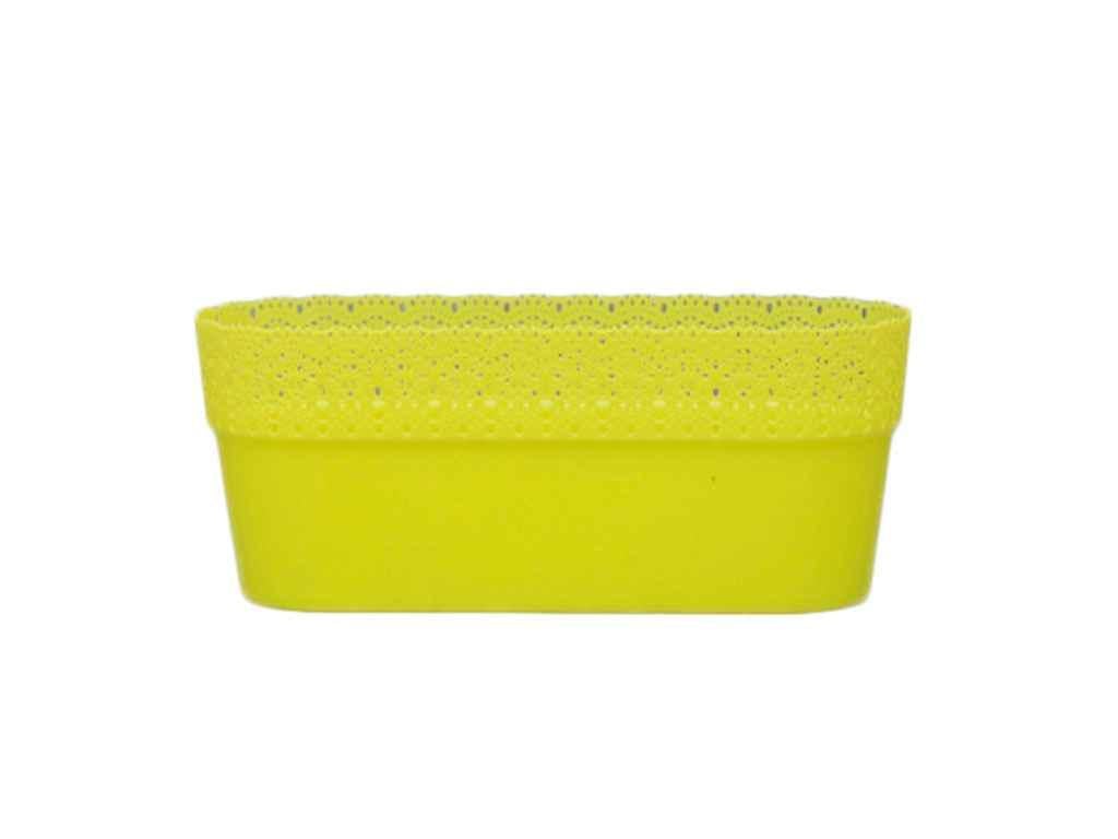 Горшок для цветов балконный Lamela 1,4 л Роса овальный 300 Лимонный (798571) - фото 1 Горшок для цветов балконный Lamela 1,4 л Роса овальный 300 Лимонный (798571) - фото 1