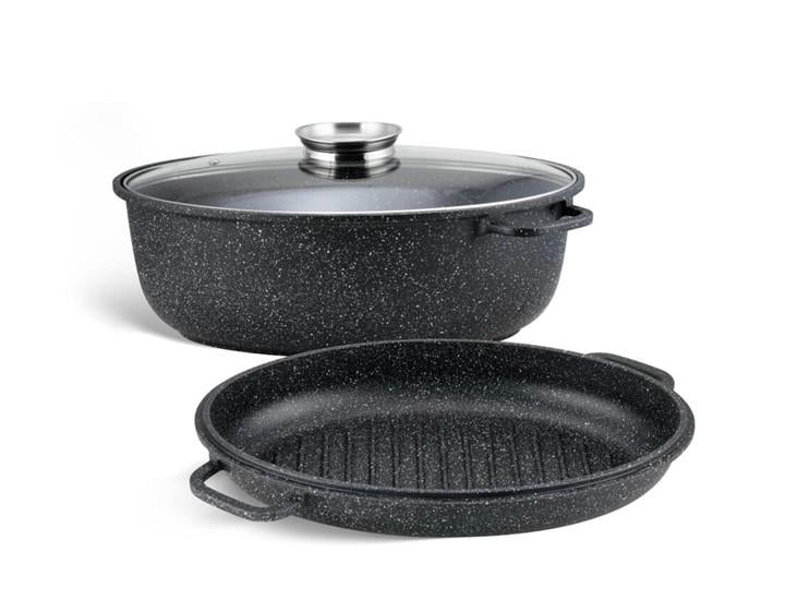 Гусятниця з жаровнею Styleberg мармурове покриття 7 л