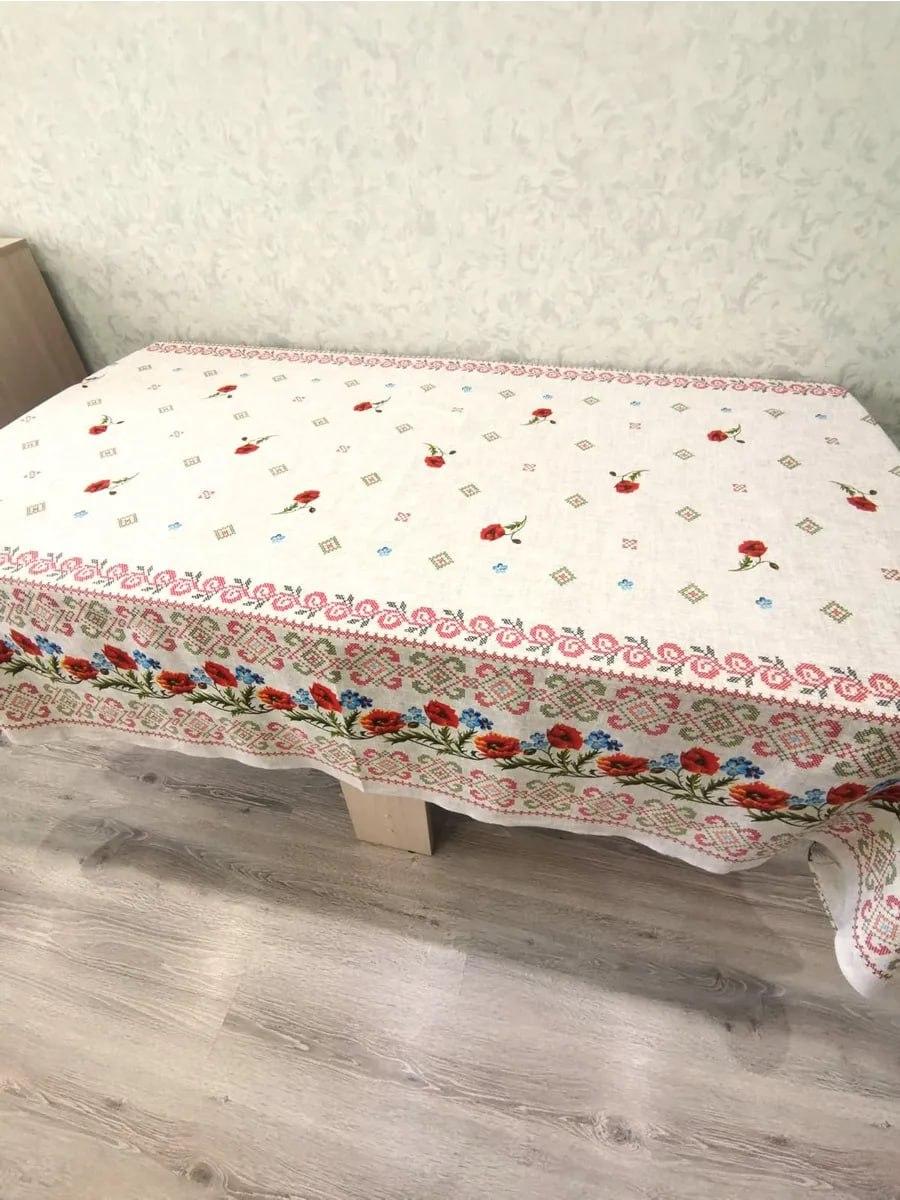 Скатерть из льна 150х180 см Молочный (Д-am-skatert-N-033-02)