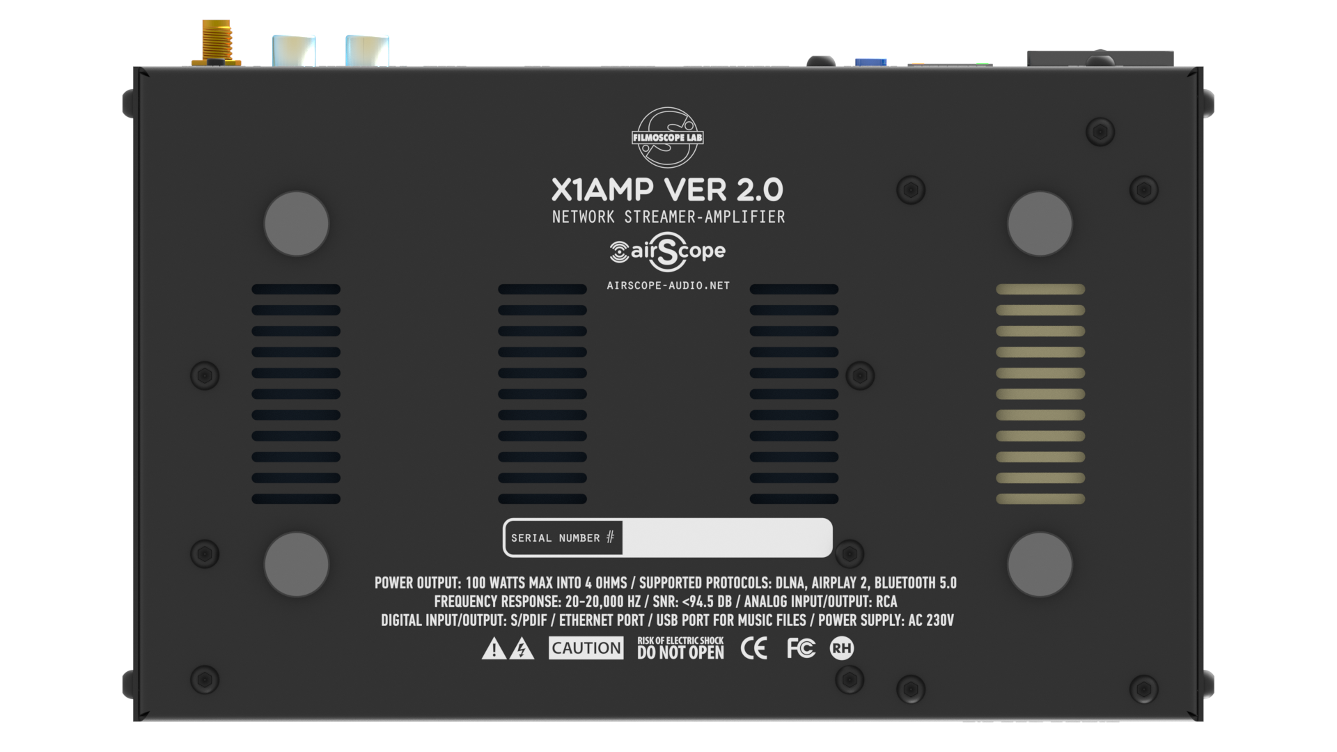 Усилитель стерео со встроенным сетевым аудио плеером airScope X1AMP Ver2,0 2 канала по 100 Вт - фото 5