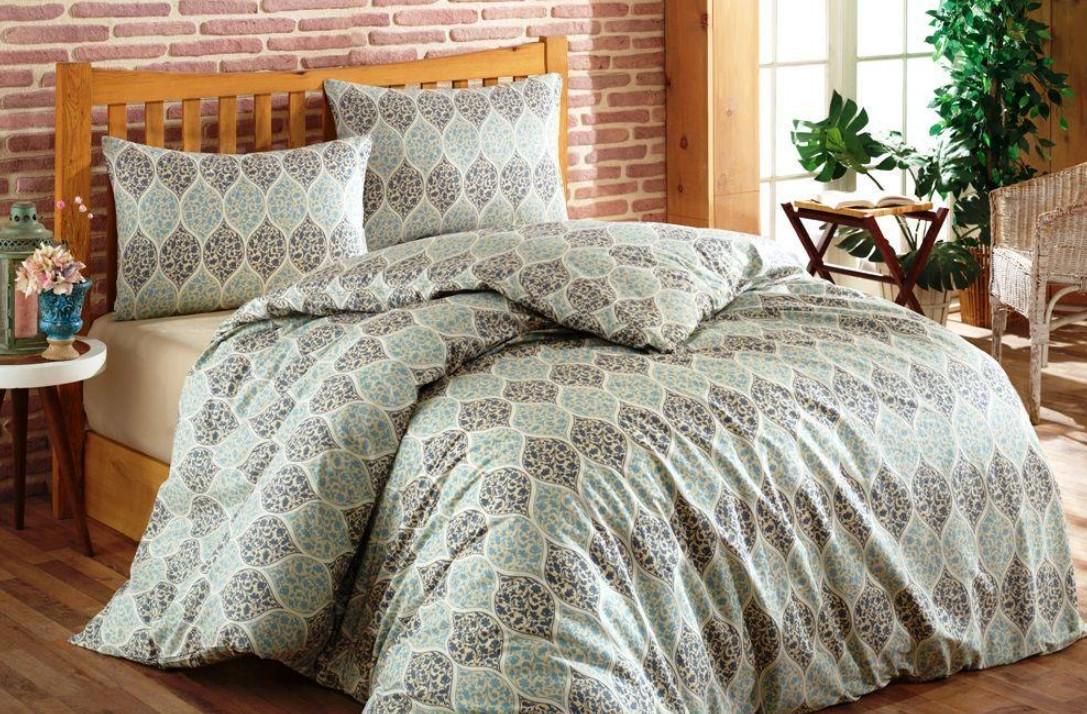 Комплект двоспальний Weekend 189559x65 Rapsosdy Mavi unisex 240x260 см Бежево-синій (189559)