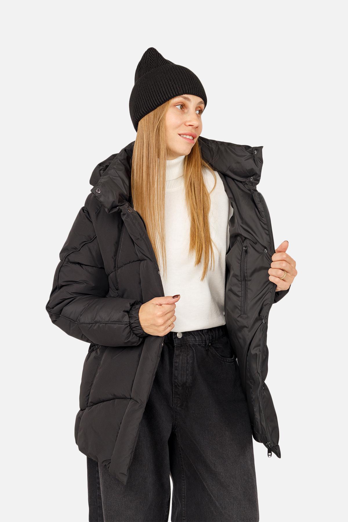 Куртка женская ЦБ-00259687 р. 48 Черный (28422051) - фото 5 Куртка женская ЦБ-00259687 р. 48 Черный (28422051) - фото 5