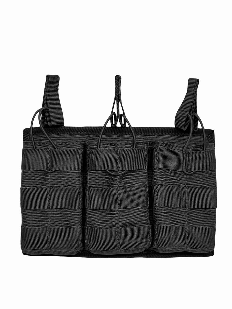 Подсумок REDCON на 3 магазина АК открытого типа кордура 1000 D Черный (1927059707)