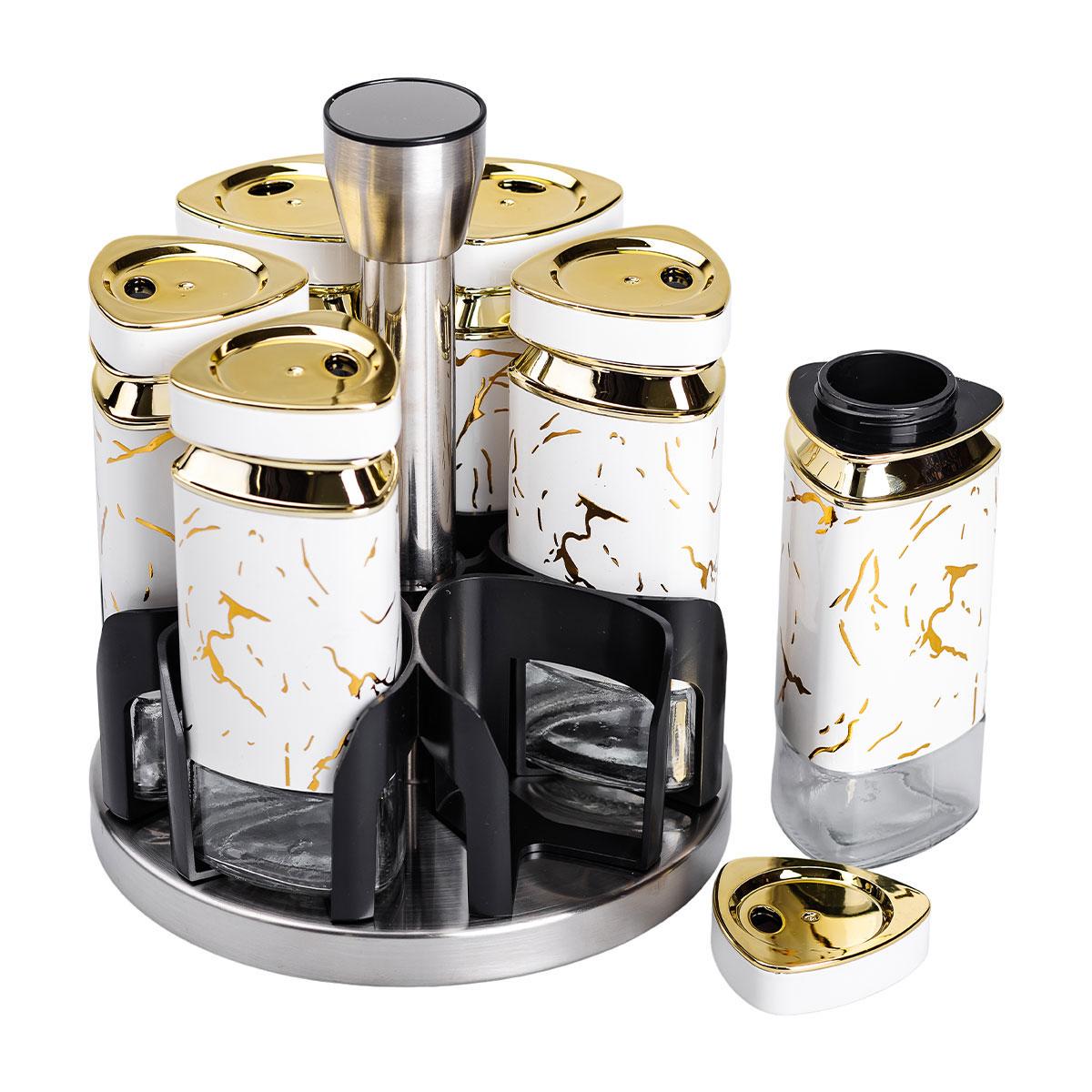 Набір баночок для спецій карусель 6 шт. 120 мл (HP-1332) - фото 5