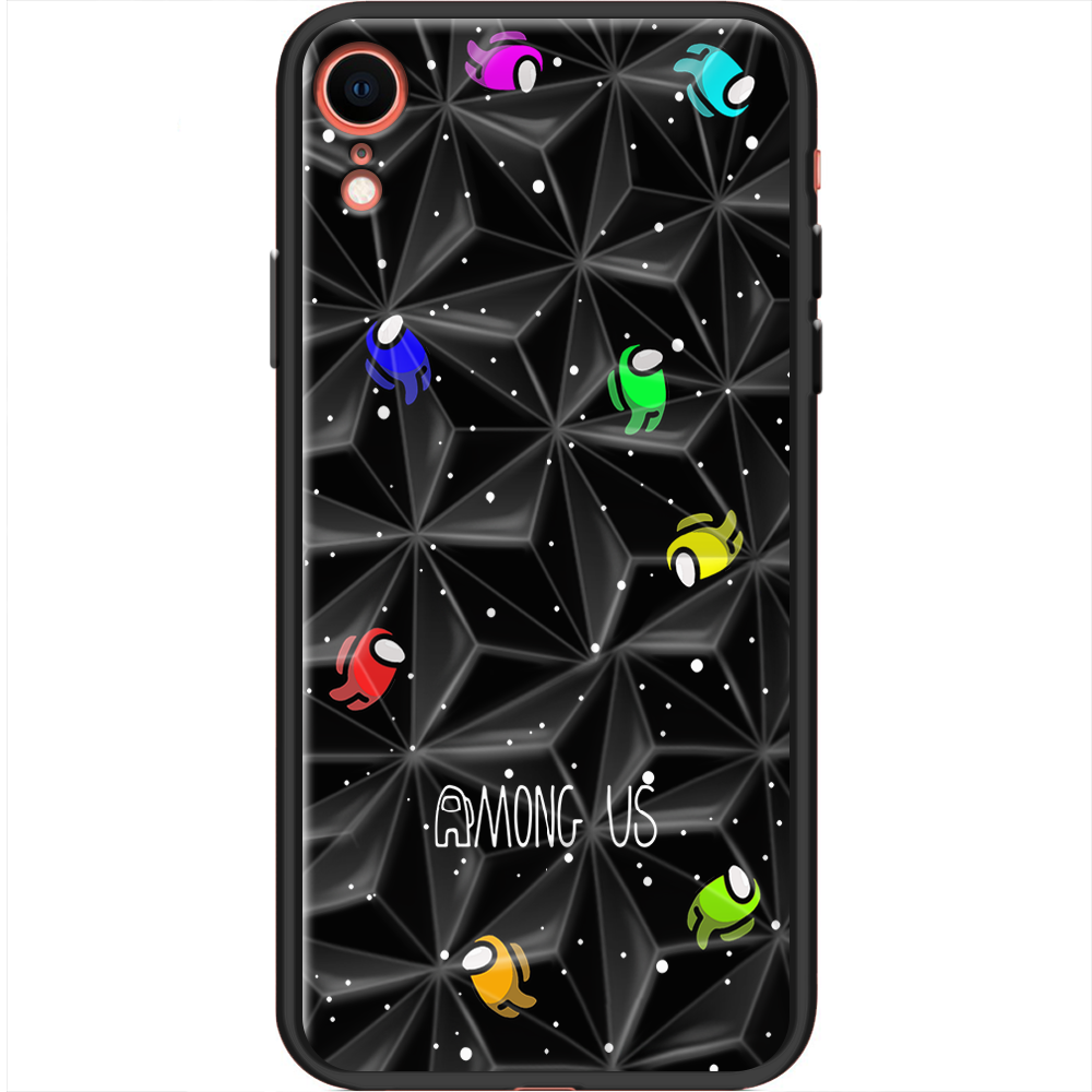 Чехол Boxface iPhone XR Among Us Invisible Черный силикон с призмой (35417-bk76-37859)
