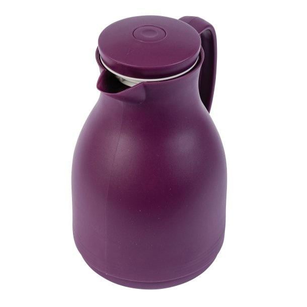 Термос Axentia с кнопкой стеклянная колба 17х24х14 см 1 л Фиолетовый (135293)