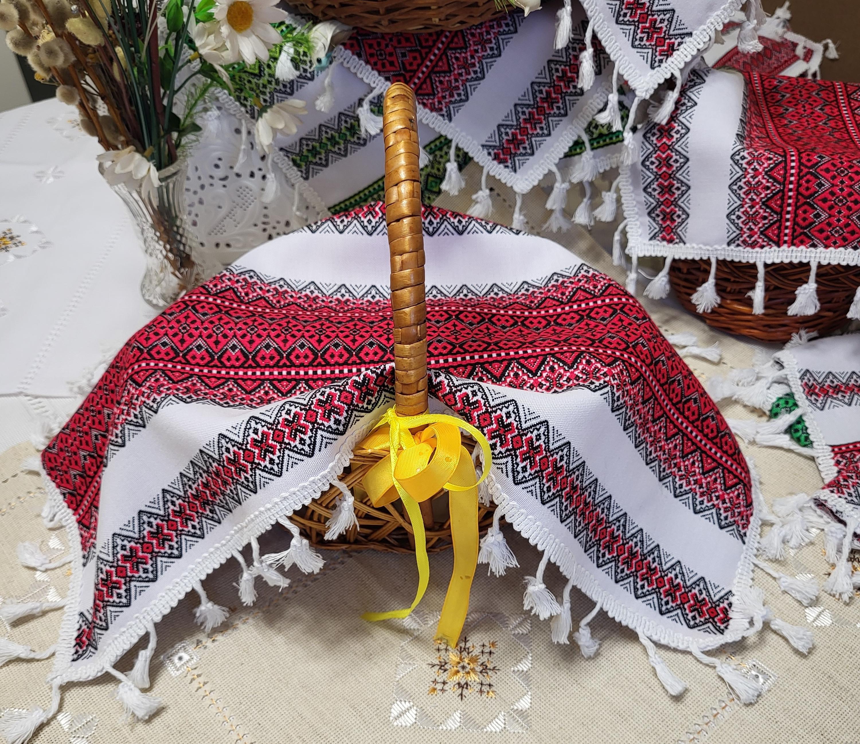 Серветка-рушник тканинно-декоративна з торками на святковий кошик (Арт-064серед) - фото 3 Серветка-рушник тканинно-декоративна з торками на святковий кошик (Арт-064серед) - фото 3