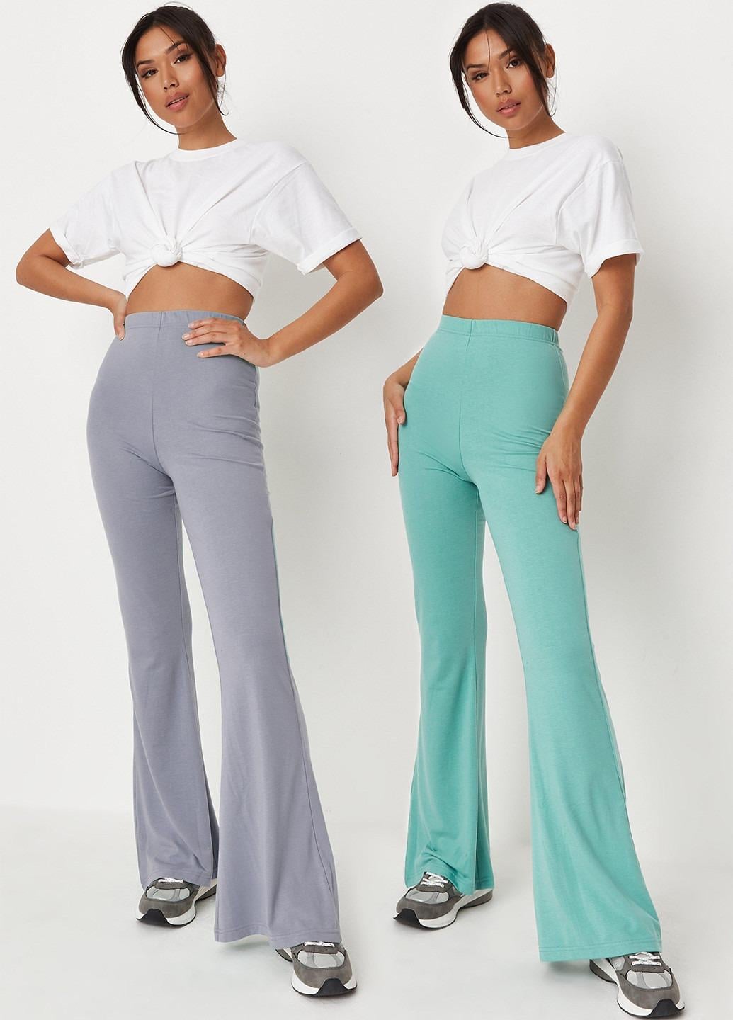 Комплект брюк Missguided р. 34 2 пары Серый/Зеленый (R9347596)