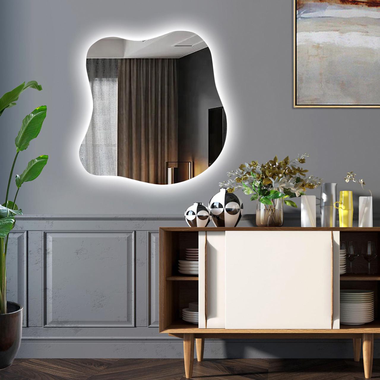 Зеркало безрамное Art-Com с LED подсветкой 950х950 мм (БРЛ 14)