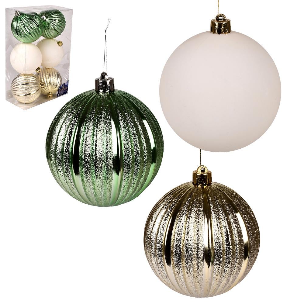 Елочные шарики 10 см 6 шт. (9771) - фото 1 Елочные шарики 10 см 6 шт. (9771) - фото 1