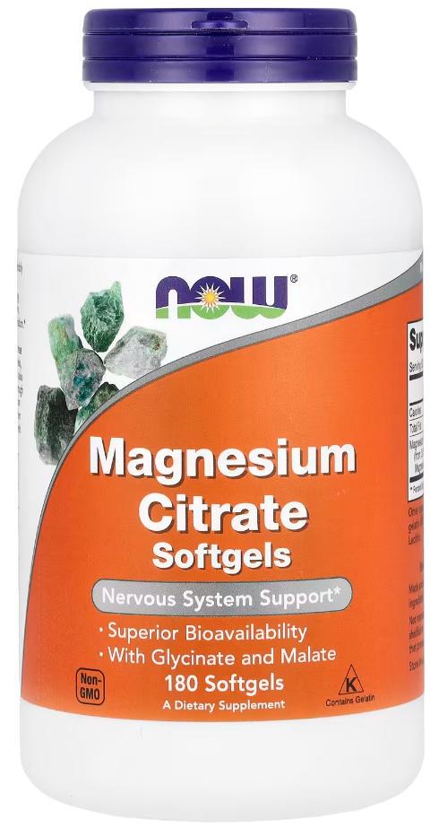 Магний цитрат NOW Foods Magnesium Citrate 134 мг 180 Softgels