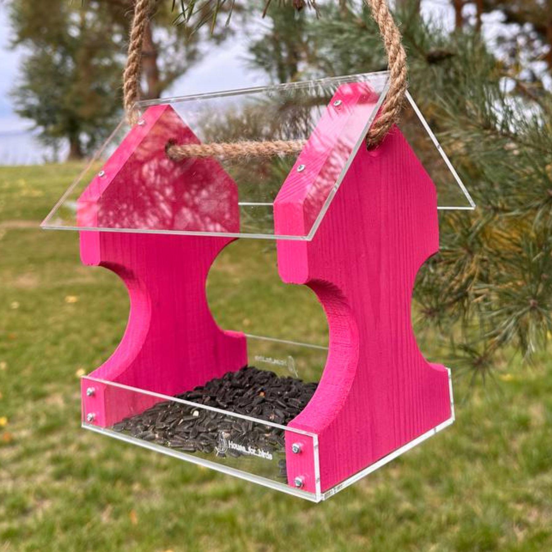 Кормушка для птиц подвесная House for birds Фламинго Розовый