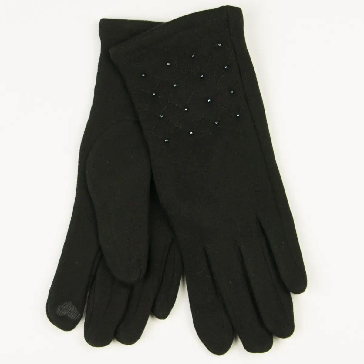 Перчатки женские трикотажные на плюше S (№ 19-1-3/4)