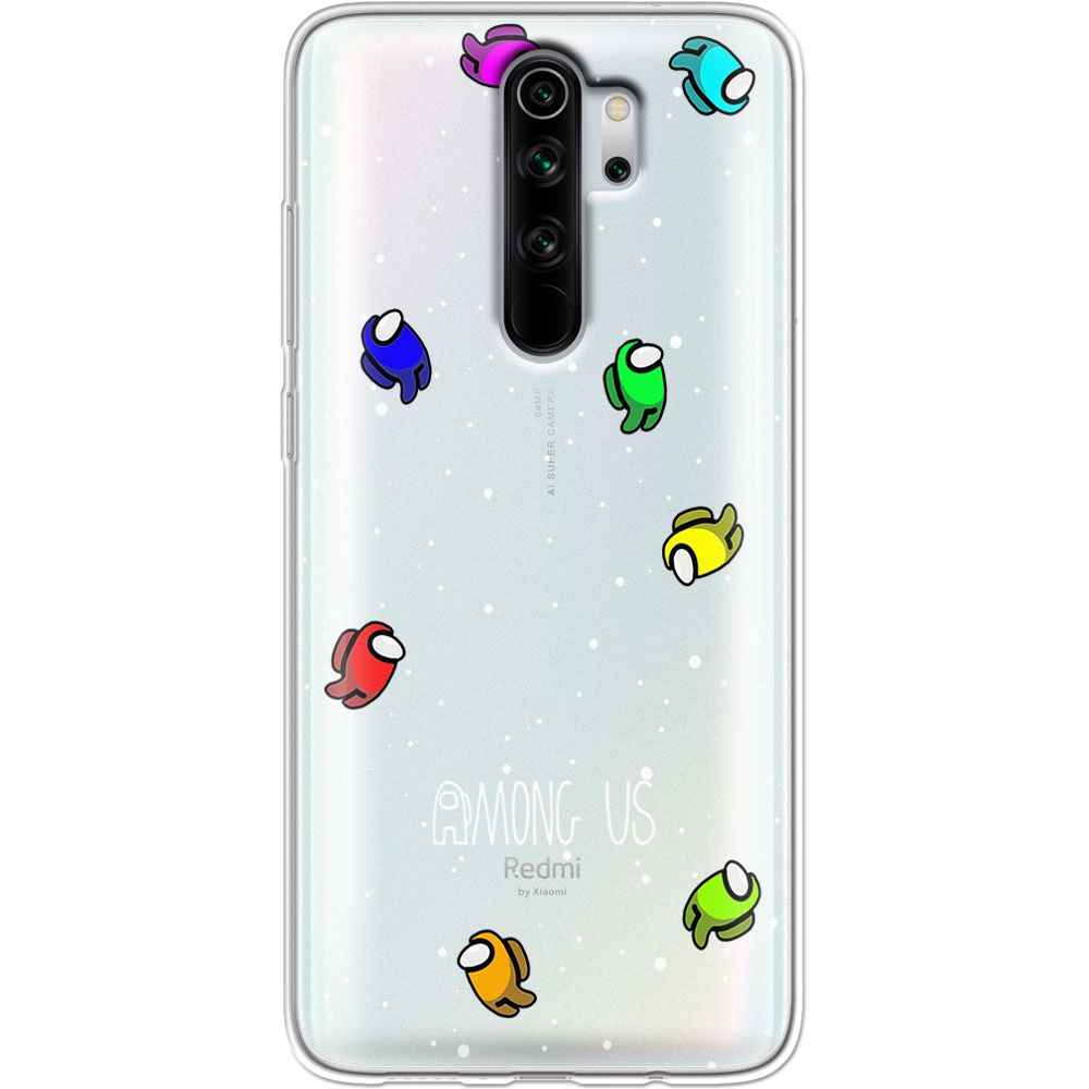 Чехол Boxface Xiaomi Redmi Note 8 Pro Among Us Invisible Прозрачный силикон (38222-bk76-38222)